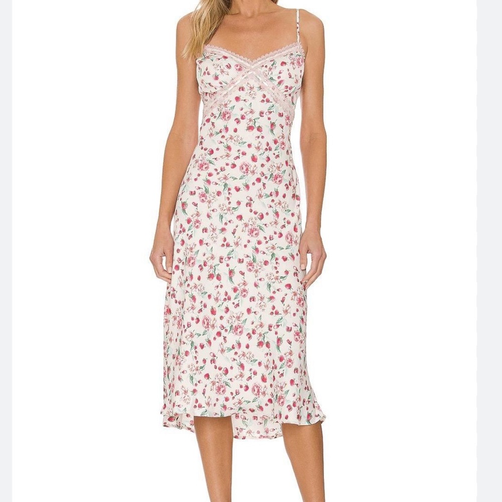 BB Dakota by Steve Madden Strawberry/Floral Slip Dress